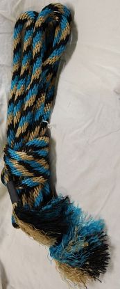 Picture of Poly Rope Mecate 22' Turquoise/Black/Tan