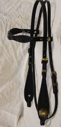 Picture of Black Teardrop Tooled Bridle