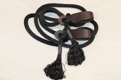 Picture of Black Poly Loop Reins with Brown slobber Straps