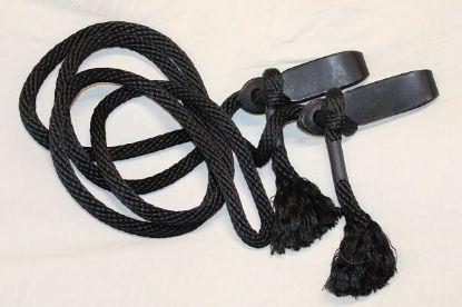 Picture of Black Poly Loop Reins with Black slobber Straps