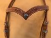 Picture of Light Oil Bridle Set - Custom Stamp/Blueberry