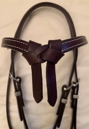 Picture of Havana Brown Knotted-Brow Bridle